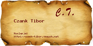 Czank Tibor névjegykártya